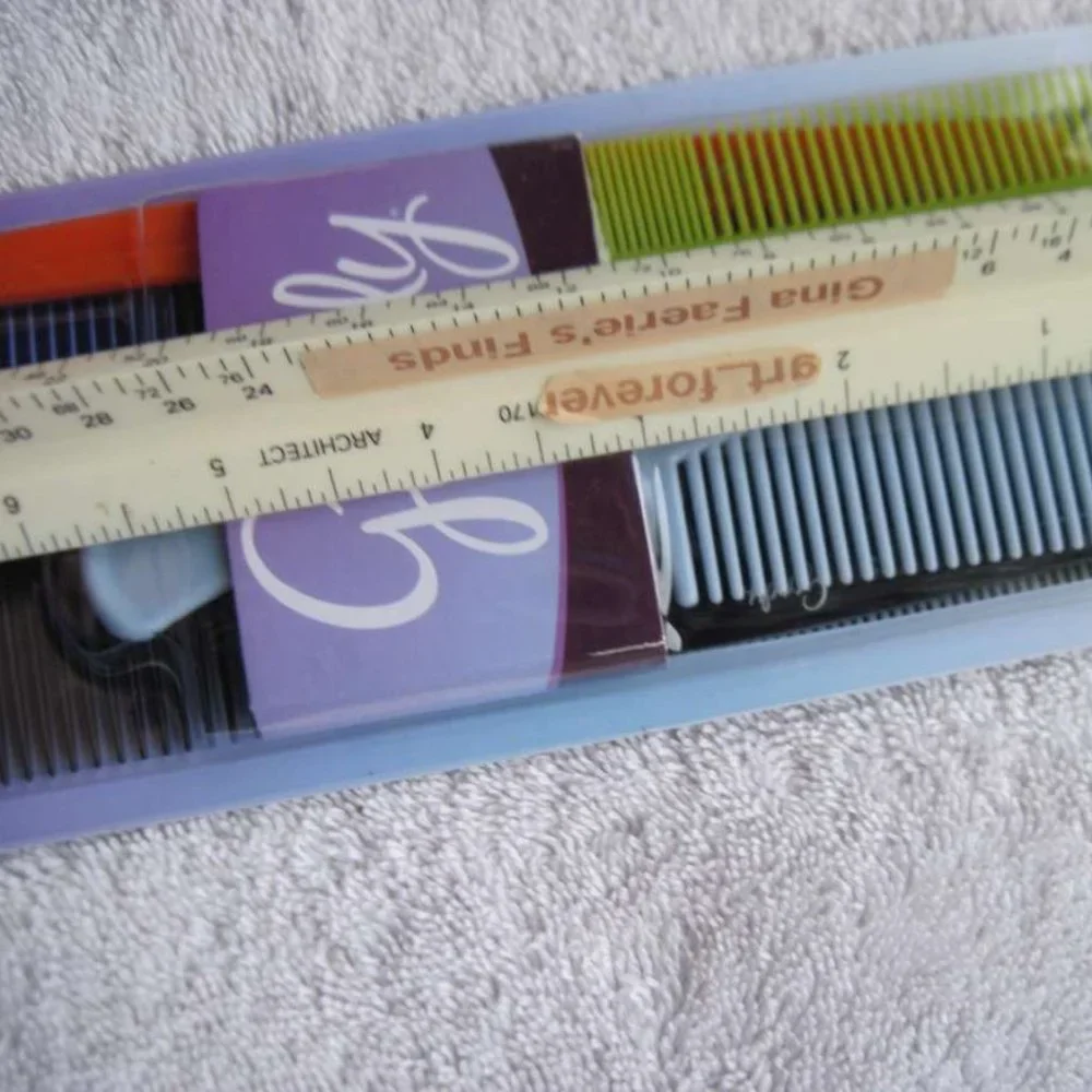 Goody Value 6 Pack Plastic Multi Hair Super Comb Set All Purpose Style Detangle